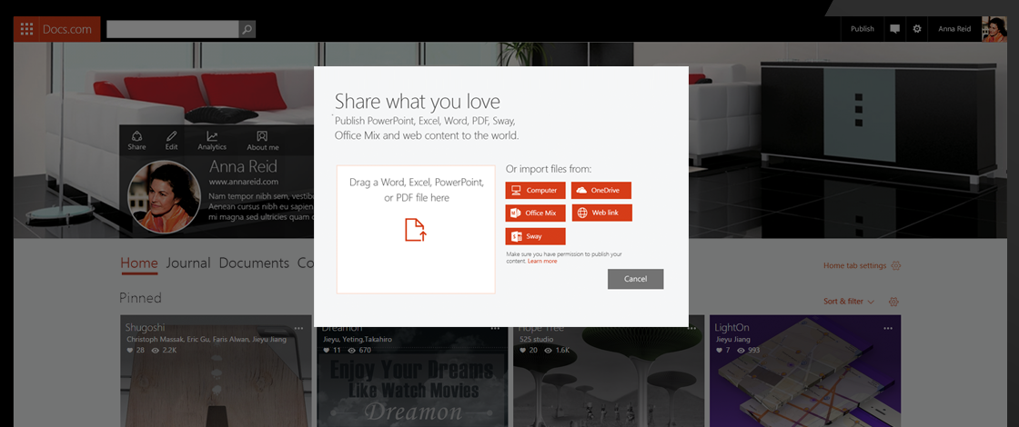 Publish flow — setting document properties